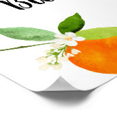 Poster Petite Cutie Verdure Baby shower Floral Accueil (Coin)