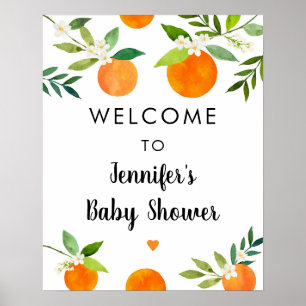 Poster Petite Cutie Verdure Baby shower Floral Accueil