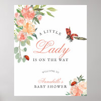 Petite Dame Coccinelle Roses Fille Baby Shower Bie