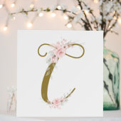 Poster Petite Demoiselle Fleur Bébé Dou shower Nursery