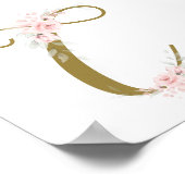 Poster Petite Demoiselle Fleur Bébé Douce Initiale Décora (Coin)