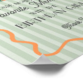 Poster Petite Douce Verte Citron Favori Souvenir Annivers (Coin)