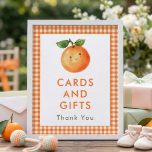 Poster Petite Douceur Gingham Cartes Cadeaux Panneau Baby