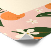 Poster Petite Douceur Orange Citron Bébé Shower de Bienve (Coin)
