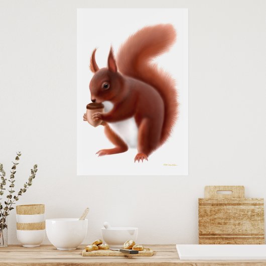Poster Petite écureuil rouge (Cuisine)