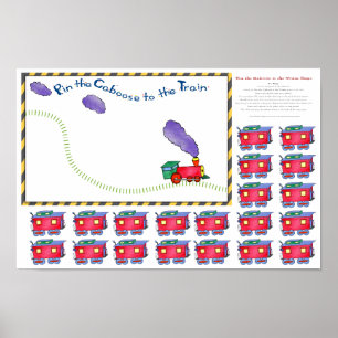 Poster Petite épingle de la Caboose au jeu de train
