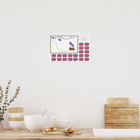 Poster Petite épingle de la Caboose au jeu de train (Cuisine)