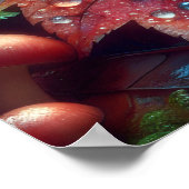 Poster Petite Fée Fantaisiste Endormie sur une Feuille (Coin)