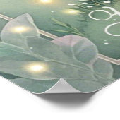 Poster Petite fée perchée sur un champignon et brillant  (Coin)