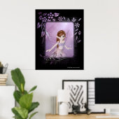 Poster Petite fée violette Conception 2 - Imprimer (Bureau à domicile)