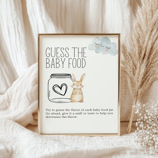 Poster Petite ferme AminalBébé Douche Guess Baby Food Sig