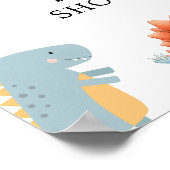 Poster Petite Fête de Bébé Dinosaure Mignon (Coin)