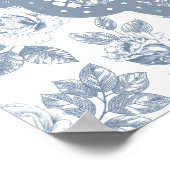 Poster Petite Fête de Naissance Citrouille Bleue (Coin)