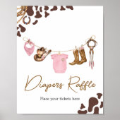 Poster Petite fille Baby shower Déchets Raffin (Devant)