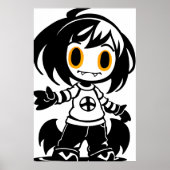 Poster Petite fille créature | Art AI (Devant)