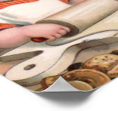 Poster Petite Fille Cuisinière Cookies (Coin)