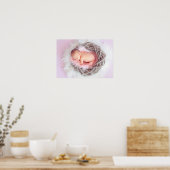 Poster Petite fille dans son nid (Cuisine)