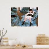 Poster Petite fille dans un fauteuil bleu, 1878 Mary Cass (Cuisine)