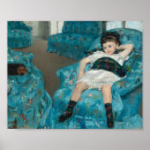 Poster Petite fille dans un fauteuil bleu | Mary Cassatt (Devant)