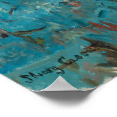 Poster Petite fille dans un fauteuil bleu (par Mary Cassa (Coin)