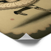 Poster Petite fille de petit rabat doux mignonne (Coin)