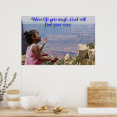 Poster Petite fille demande à Dieu (Cuisine)