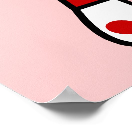 Poster Petite fille en robe rouge (Coin)