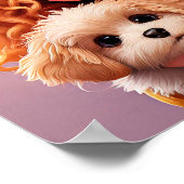 Poster Petite fille et chien; Chibi art, (Coin)