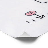 Poster Petite fille et marguerite blanche avec citation (Coin)