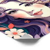 Poster Petite Fille Florale de Rêve (Coin)