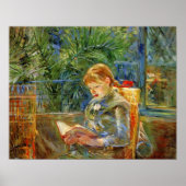 Poster Petite fille, lecture par Berthe Morisot (Devant)