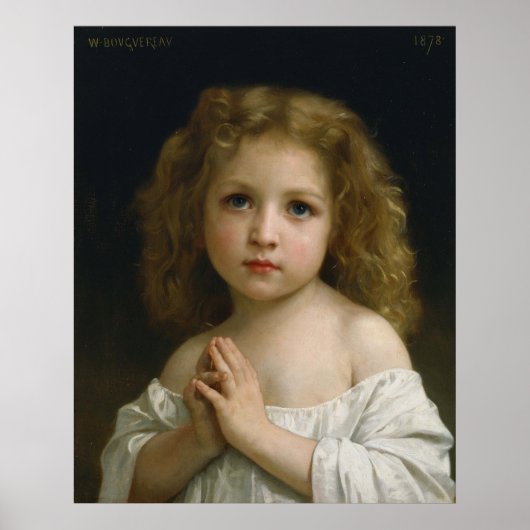 Poster Petite fille par William-Adolphe Bouguereau (Devant)
