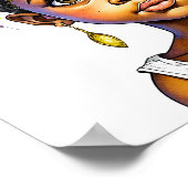 Poster Petite fille personnalisée Princesse de couleur (Coin)