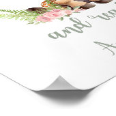 Poster Petite fille personnalisée Safari Nursery Cute Gir (Coin)