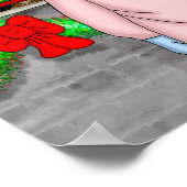 Poster Petite fille regardant à travers une fenêtre de No (Coin)