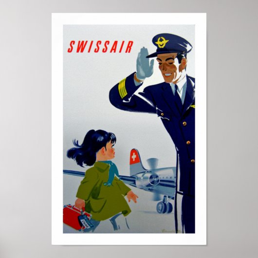 Poster Petite fille Swissair (Devant)