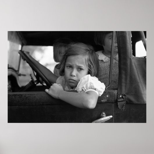 Poster Petite fille triste, 1938 (Devant)