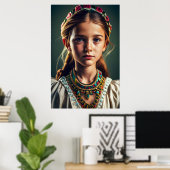 Poster Petite fille tzigane (Bureau à domicile)