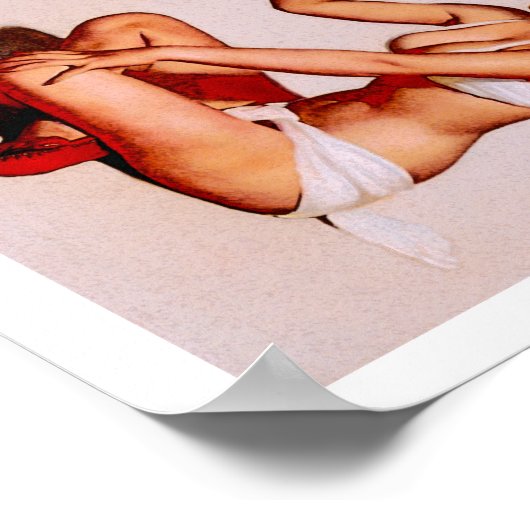 Poster Petite fille vintage (Coin)