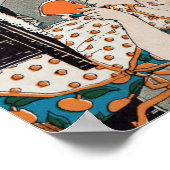 Poster Petite fille vintage Valentine pour mère (Coin)