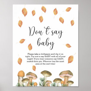 Poster Petite flore de champignons - Ne pas dire bébé