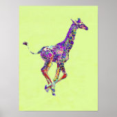 Poster petite girafe colorée (Devant)