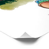 Poster Petite girafe Pacifique et Baby shower de couvertu (Coin)