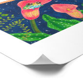 Poster Petite grenouille dans une fleur (Coin)