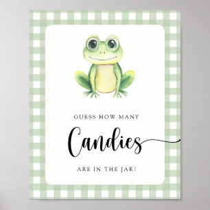 Poster Petite grenouille - devinez combien de bonbons
