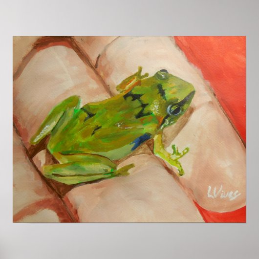 Poster Petite grenouille tropicale (Devant)