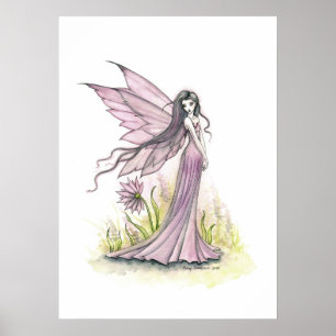 Poster Petite Illustration d'Art Fantastique de Fée à la 