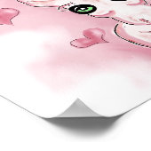 Poster Petite licorne rose du coeur pour les enfants (Coin)