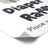 Poster Petite luge de baseball Baby shower Déchets Raffle (Coin)