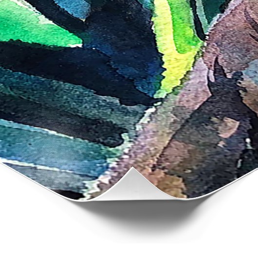 Poster Petite macaw verte (Coin)